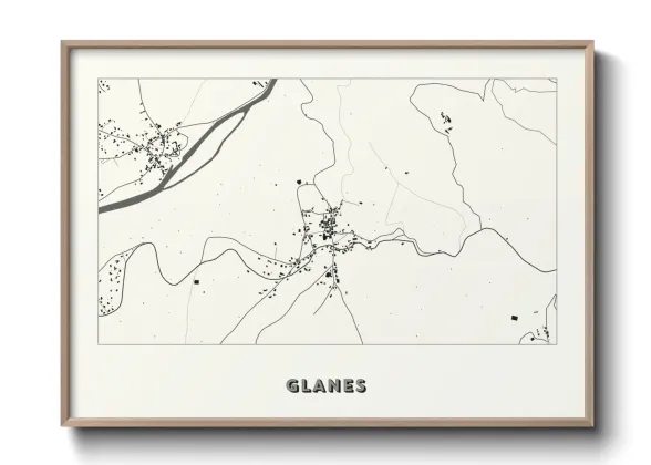 Une affiche de carte sur Glanes