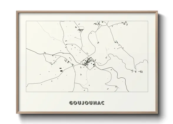 Une affiche de carte sur Goujounac