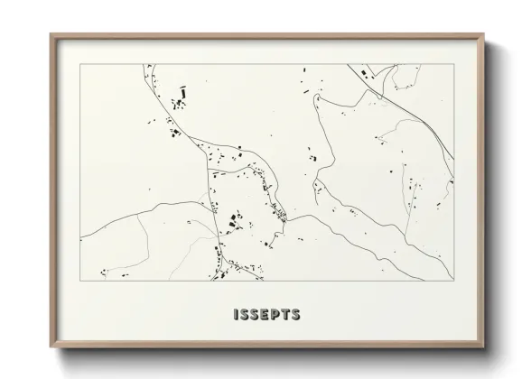 Une affiche de carte sur Issepts