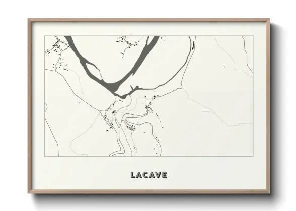 Une affiche de carte sur Lacave
