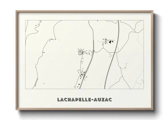 Une affiche de carte sur Lachapelle-Auzac