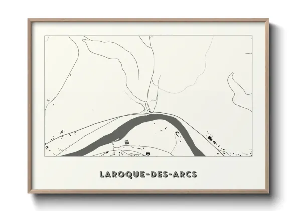 Une affiche de carte sur Laroque-des-Arcs