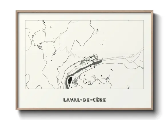 Une affiche de carte sur Laval-de-Cère