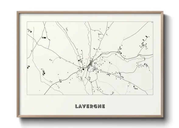Une affiche de carte sur Lavergne