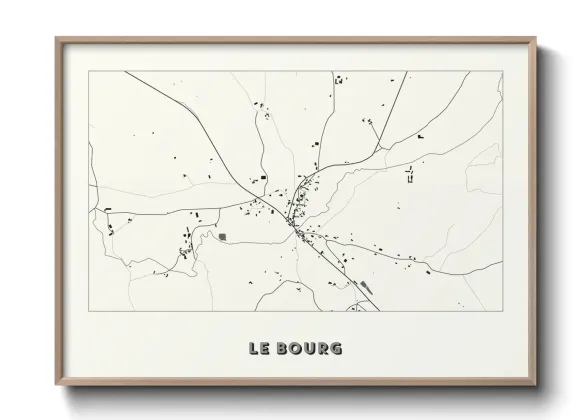 Une affiche de carte sur Le Bourg
