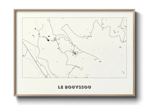 Une affiche de carte sur Le Bouyssou