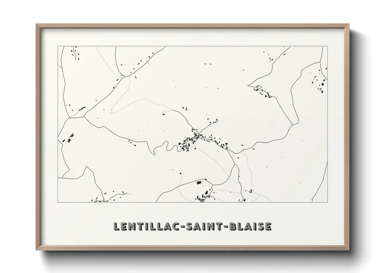 Un poster carteLentillac-Saint-Blaise