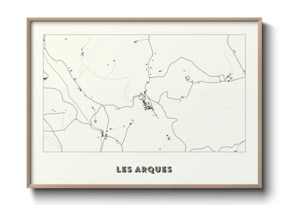 Une affiche de carte sur Les Arques