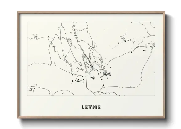 Une affiche de carte sur Leyme