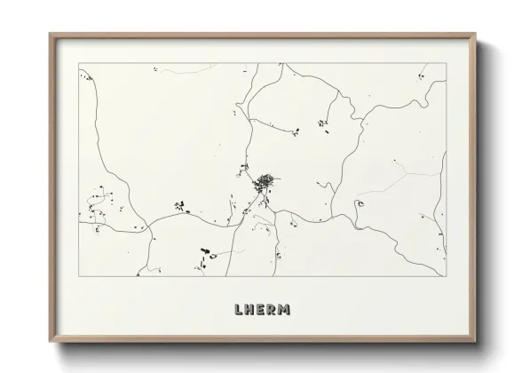 Une affiche de carte sur Lherm