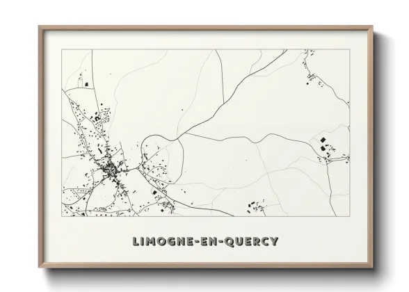 Une affiche de carte sur Limogne-en-Quercy