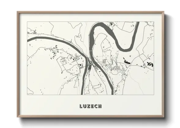 Une affiche de carte sur Luzech