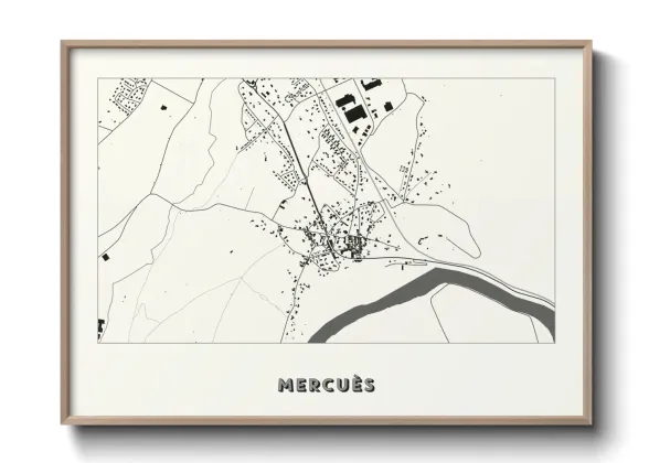 Une affiche de carte sur Mercuès