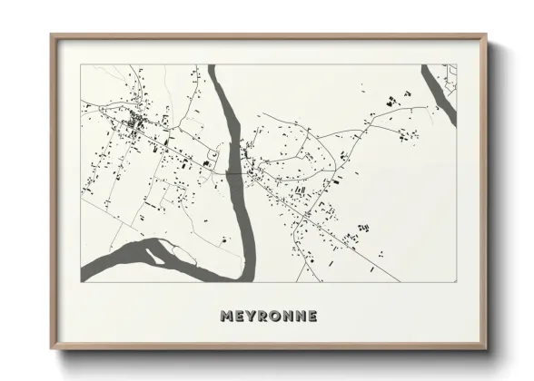 Une affiche de carte sur Meyronne