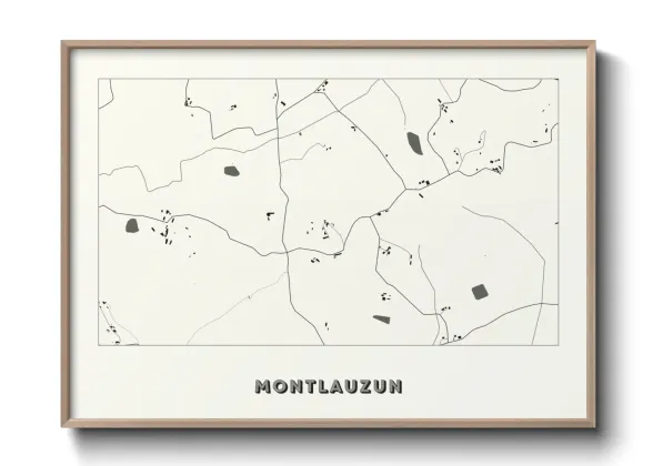 Une affiche de carte sur Montlauzun