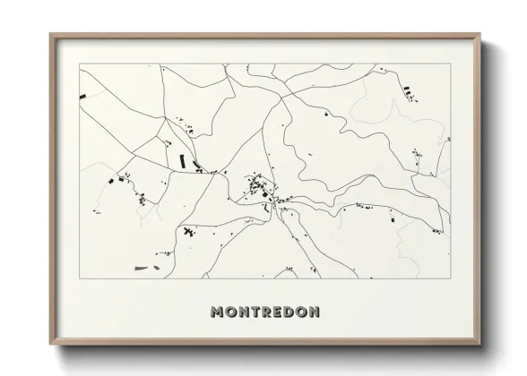 Une affiche de carte sur Montredon