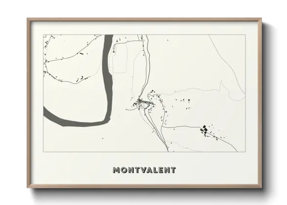 Une affiche de carte sur Montvalent