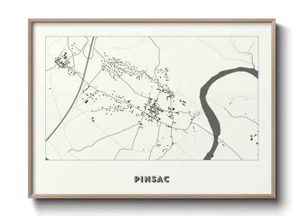 Une affiche de carte sur Pinsac