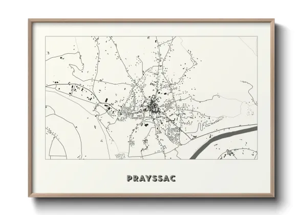 Une affiche de carte sur Prayssac