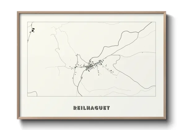Une affiche de carte sur Reilhaguet