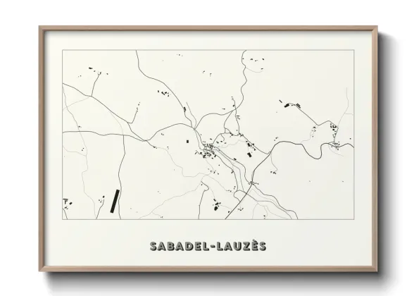 Une affiche de carte sur Sabadel-Lauzès