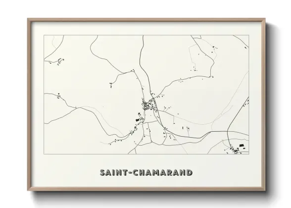 Une affiche de carte sur Saint-Chamarand