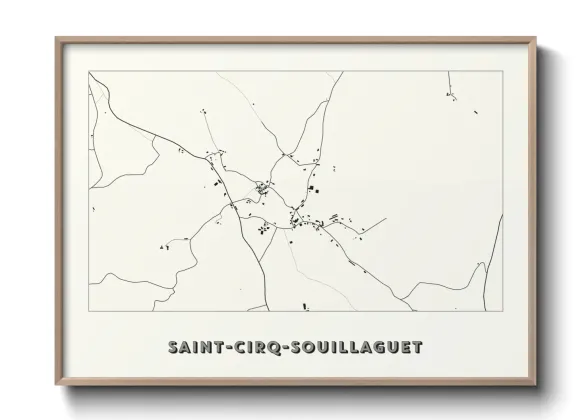 Une affiche de carte sur Saint-Cirq-Souillaguet