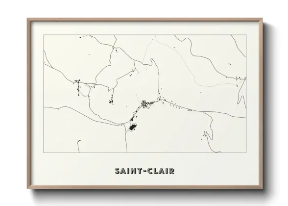 Une affiche de carte sur Saint-Clair