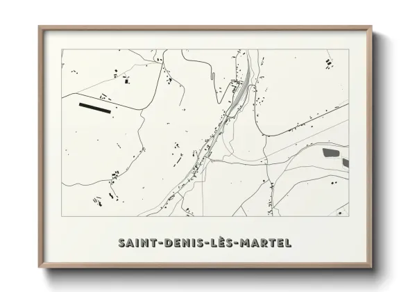 Une affiche de carte sur Saint-Denis-lès-Martel