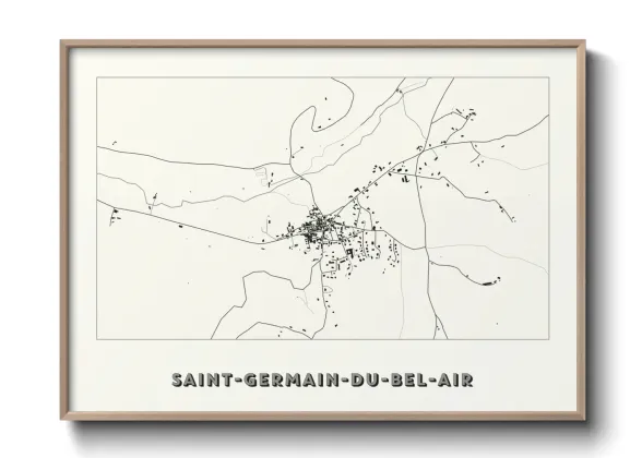 Une affiche de carte sur Saint-Germain-du-Bel-Air