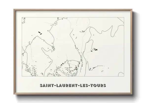 Une affiche de carte sur Saint-Laurent-les-Tours