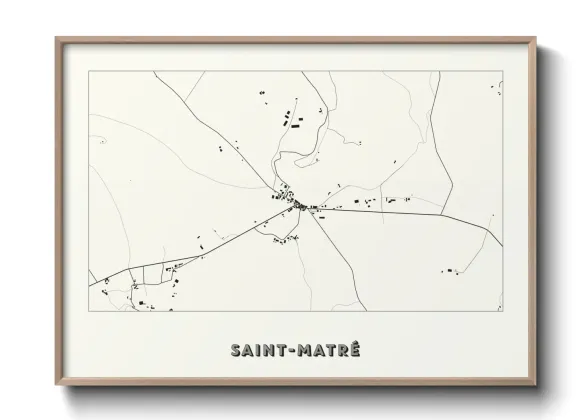 Une affiche de carte sur Saint-Matré