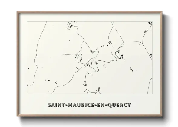 Une affiche de carte sur Saint-Maurice-en-Quercy