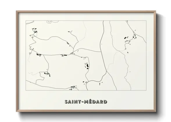 Une affiche de carte sur Saint-Médard