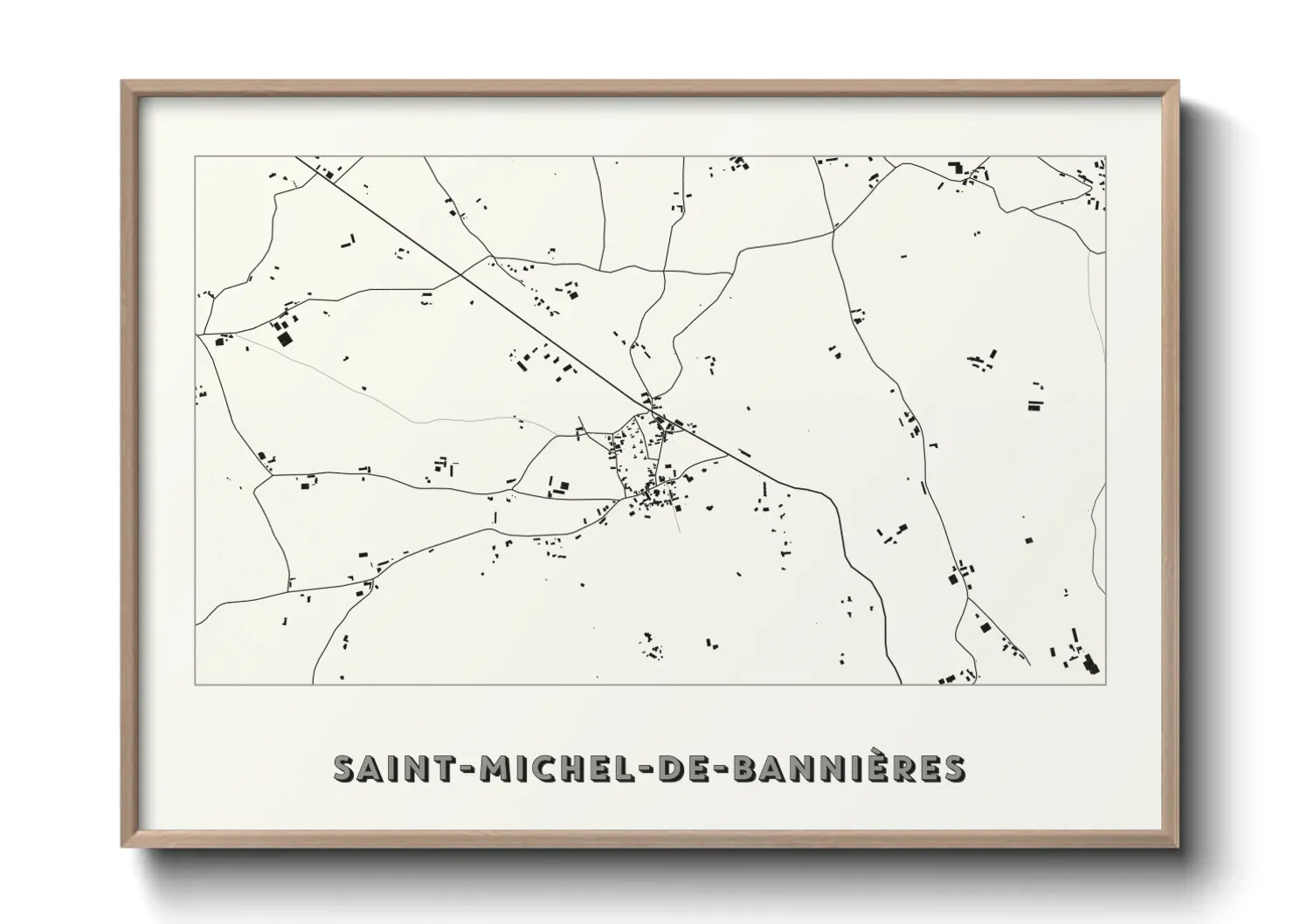 Un poster carteSaint-Michel-de-Bannières