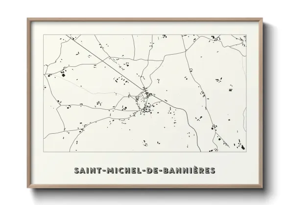 Une affiche de carte sur Saint-Michel-de-Bannières