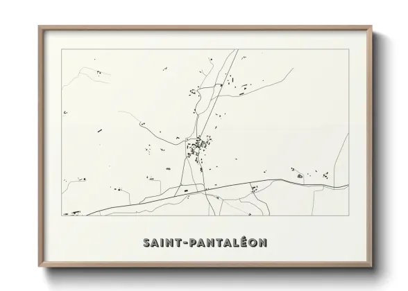Une affiche de carte sur Saint-Pantaléon