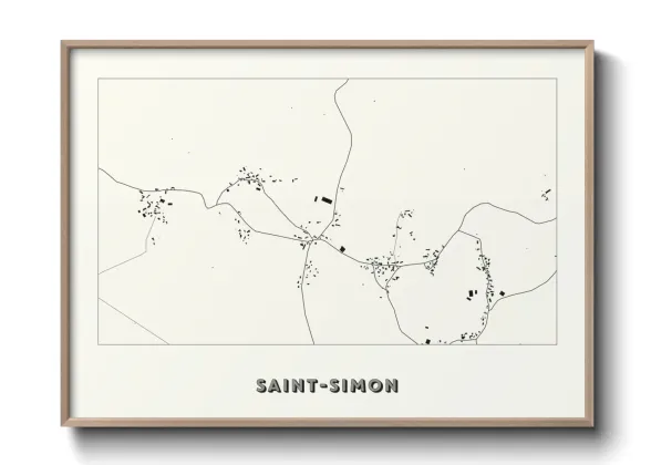 Une affiche de carte sur Saint-Simon
