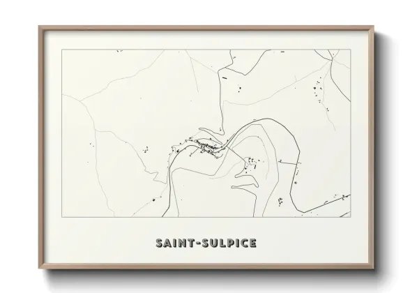 Une affiche de carte sur Saint-Sulpice