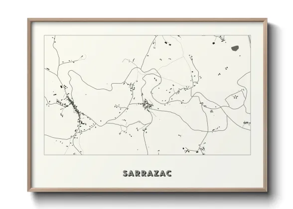 Une affiche de carte sur Sarrazac