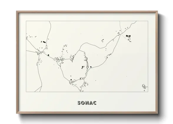 Une affiche de carte sur Sonac