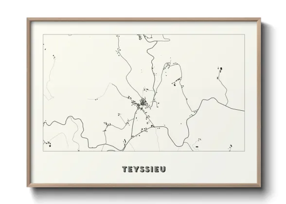 Une affiche de carte sur Teyssieu