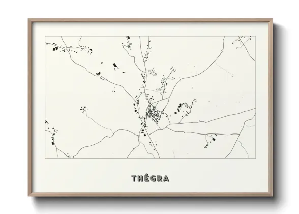 Une affiche de carte sur Thégra