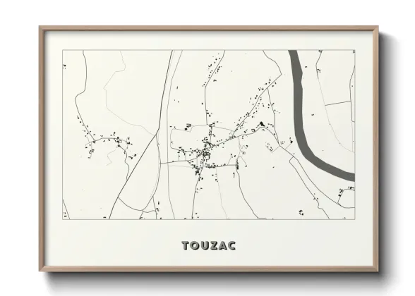 Une affiche de carte sur Touzac