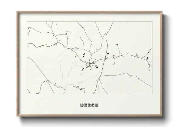 Une affiche de carte sur Uzech