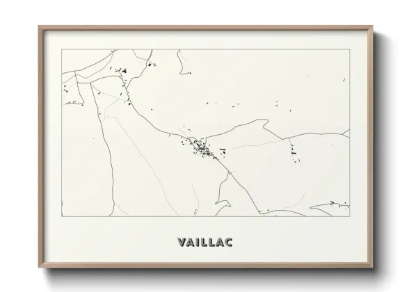 Une affiche de carte sur Vaillac