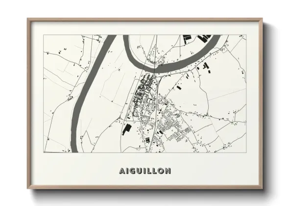 Une affiche de carte sur Aiguillon