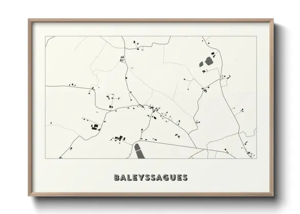 Une affiche de carte sur Baleyssagues