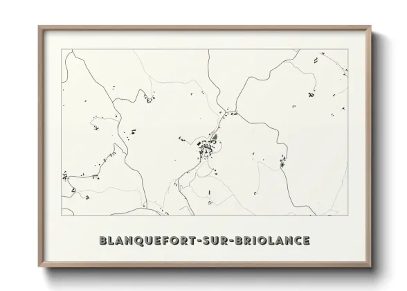 Une affiche de carte sur Blanquefort-sur-Briolance