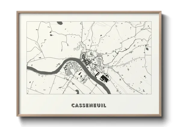 Une affiche de carte sur Casseneuil